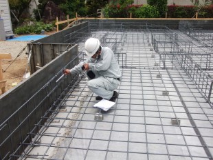 山梨県基礎配筋工事の新築住宅