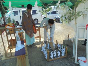 山梨県南アルプス市②区画新築住宅の地鎮祭